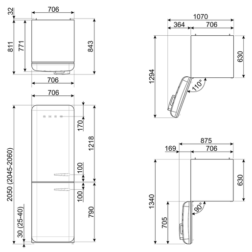 Smeg hladnjak FAB38LBL5 50's Style