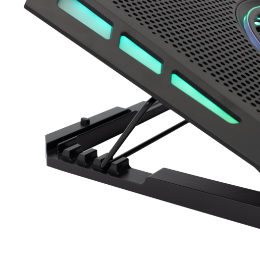 White Shark GCP-13 Aurora hladnjak za laptop, 5 ventilatora, RGB, do 17.3