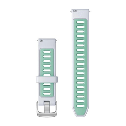 Garmin zamjenski remen za brzo skidanje, 18mm, silikonska narukvica bijeli kamen/intenzivno plave boje sa srebrnim metalnim dijelovima