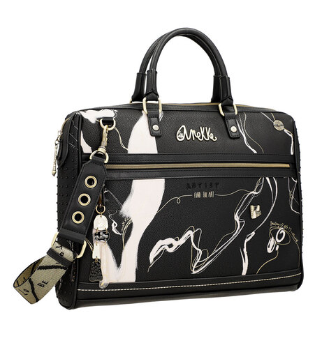 Torba poslovna Anekke FW23 crna NATURE SHODO 41x31x10 cm