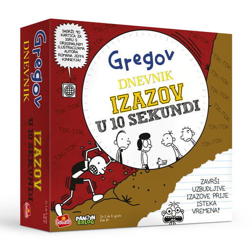 Društvena igra Gregov dnevnik izazov u 10 sekundi