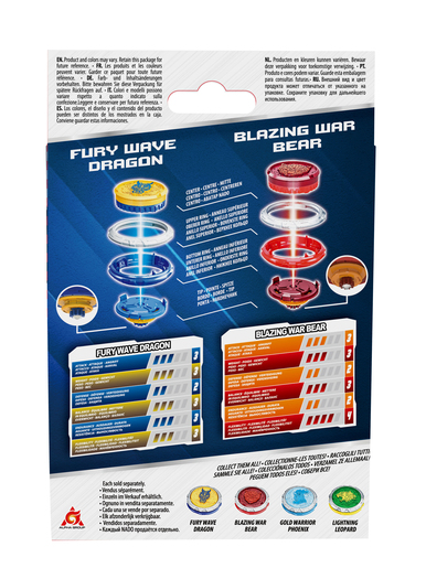 Infinity Nado S6 starter set Fury Wave Dragon vs. Blazing War Bear