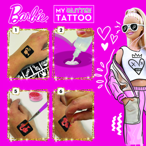 Barbie Glitter Tattoo