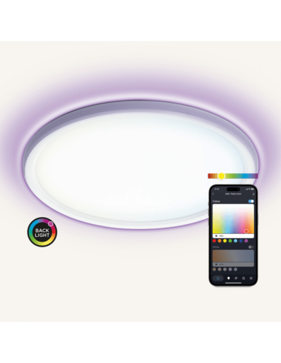 KSIX DUO stropna svjetiljka SmartLED, 42 cm, 24 W, 2.450 lm, RGB-CCT, WiFi
