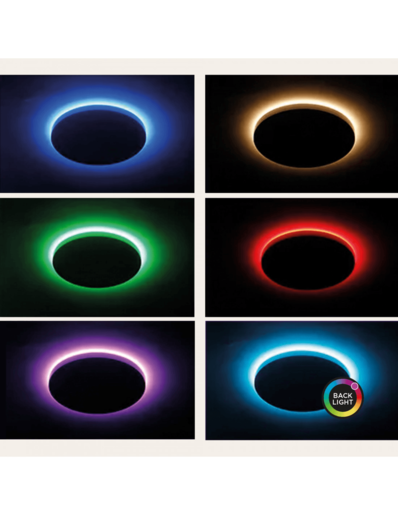 KSIX DUO stropna svjetiljka SmartLED, 42 cm, 24 W, 2.450 lm, RGB-CCT, WiFi