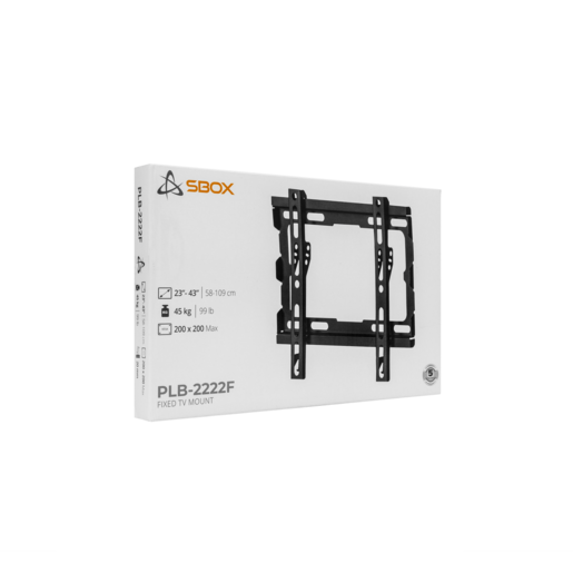 SBOX zidni nosač PLB-2222F-2, 23-43", do 45kg, 200x200