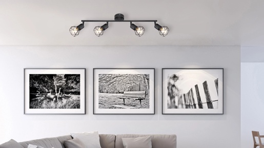 Stropni reflektor XARA I, 4xE14, IP20, crna