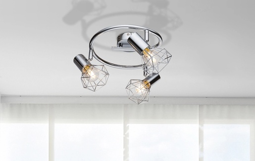 Stropni reflektor XARA I, 3xE14, IP20, srebrna