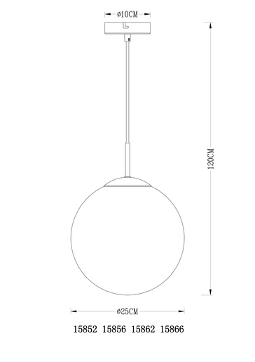Viseća svjetiljka VARUS (Ø25 cm), E27, IP20, zlatna
