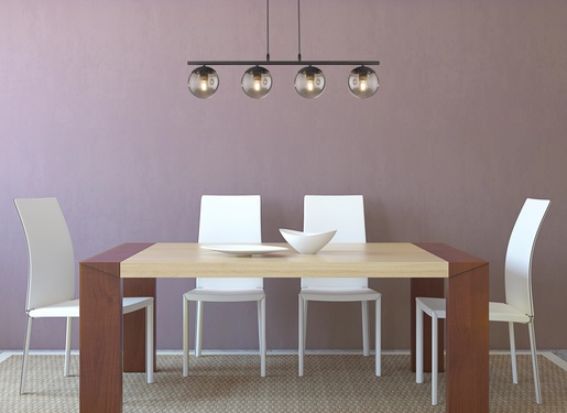 Viseća svjetiljka BLAMA, 4xE27, IP20, crna