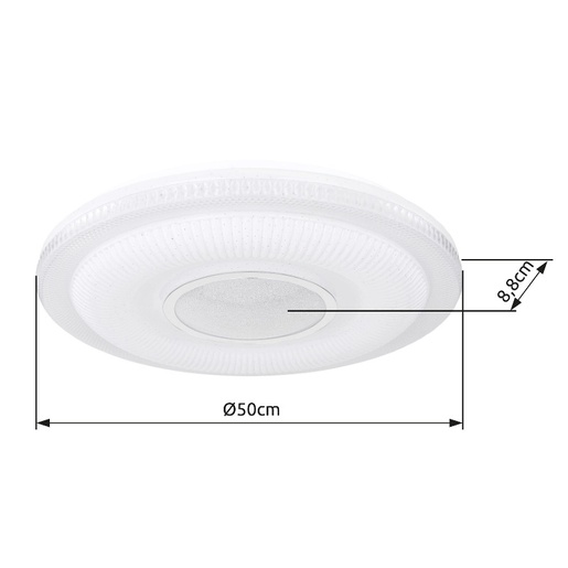 Stropna svjetiljka MAGNIFIQUE (Ø 50 cm), LED, IP20, bijela, SMART