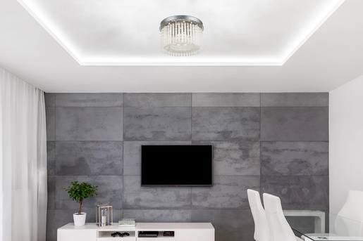 Stropna svjetiljka JOYCE (Ø37 cm), LED, IP20, srebrna