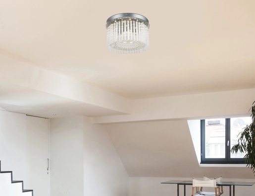 Stropna svjetiljka JOYCE (Ø37 cm), LED, IP20, srebrna