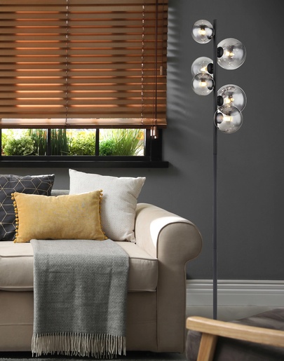 Podna svjetiljka RIHA, LED, IP20, crna