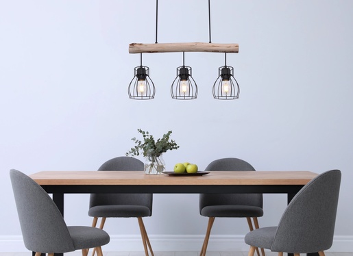 Viseća svjetiljka MINA, 3xE27, IP20, crna