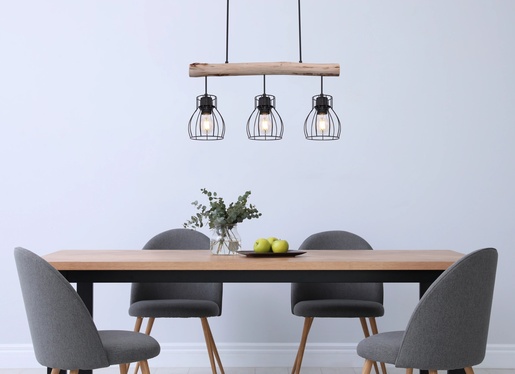 Viseća svjetiljka MINA, 3xE27, IP20, crna