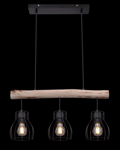 Viseća svjetiljka MINA, 3xE27, IP20, crna