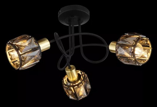 Stropni reflektor INDIANA, 3xE14, IP20, crna