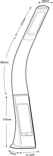 Stolna svjetiljka SOPHIE, IP20, bijela
