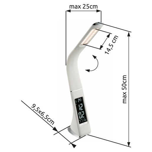 Stolna svjetiljka SOPHIE, IP20, bijela