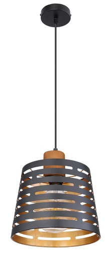 Viseća svjetiljka ABLONA (Ø25 cm), E27, IP20, crna