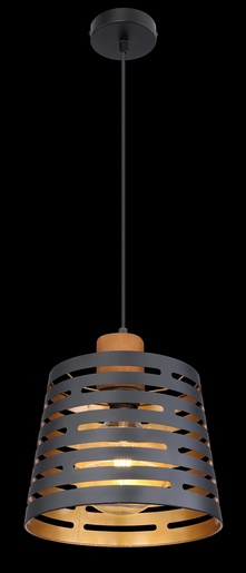 Viseća svjetiljka ABLONA (Ø25 cm), E27, IP20, crna