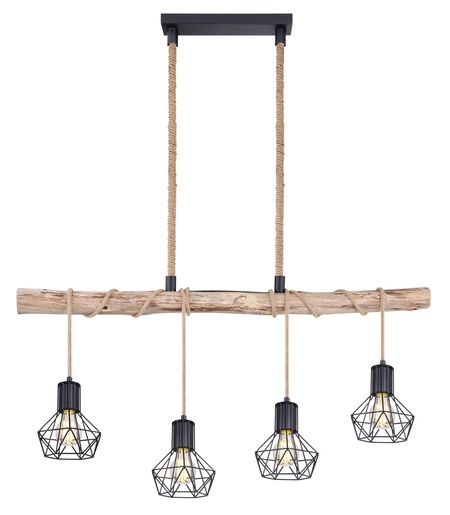 Viseća svjetiljka PRISKA, 4xE27, IP20, crna