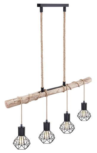 Viseća svjetiljka PRISKA, 4xE27, IP20, crna