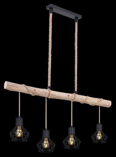 Viseća svjetiljka PRISKA, 4xE27, IP20, crna