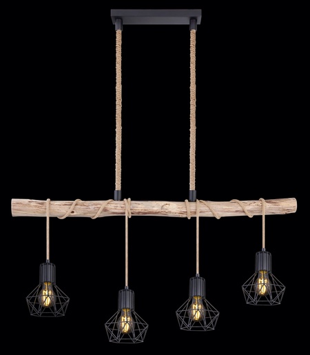 Viseća svjetiljka PRISKA, 4xE27, IP20, crna