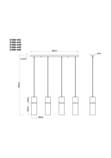 Viseća svjetiljka ANNIKA, E27, IP20, crna