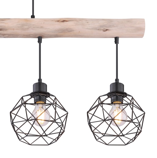 Viseća svjetiljka THEODOR, 4xE27, IP20, crna