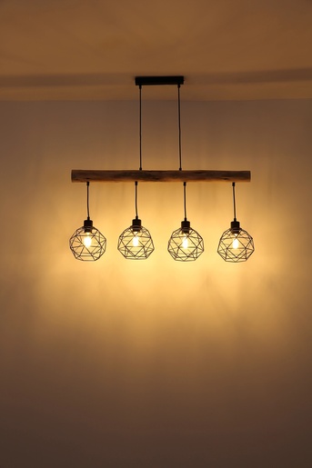 Viseća svjetiljka THEODOR, 4xE27, IP20, crna