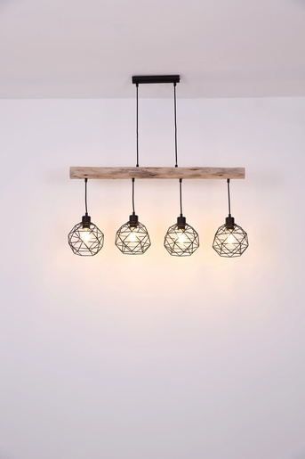 Viseća svjetiljka THEODOR, 4xE27, IP20, crna