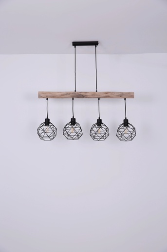 Viseća svjetiljka THEODOR, 4xE27, IP20, crna