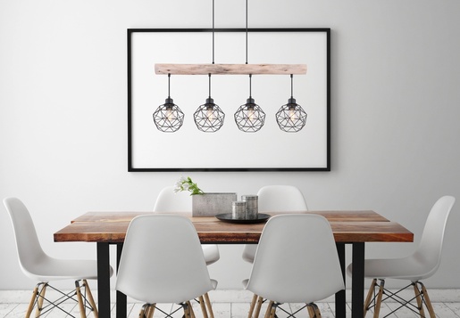 Viseća svjetiljka THEODOR, 4xE27, IP20, crna