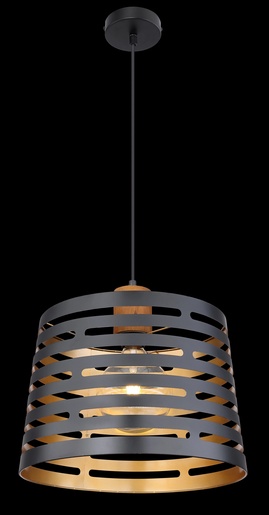 Viseća svjetiljka ABLONA (Ø35 cm), E27, IP20, crna