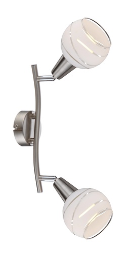 Reflektor ELLIOTT, 2xE14 LED, IP20, srebrna