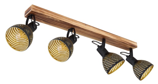 Stropni reflektor LENNA, 4xE27 IP20, crna