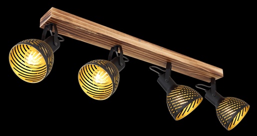 Stropni reflektor LENNA, 4xE27 IP20, crna