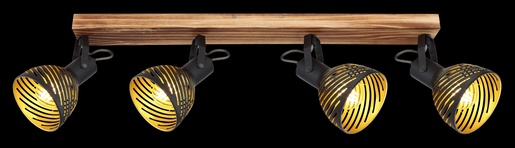 Stropni reflektor LENNA, 4xE27 IP20, crna