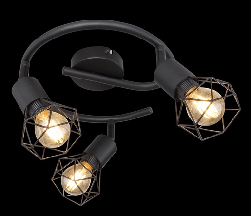 Stropni reflektor XARA I, 3xE14, IP20, crna