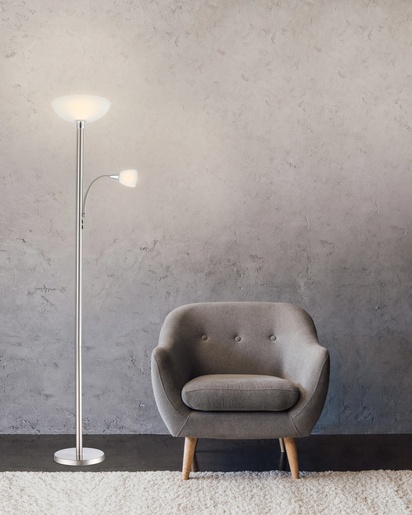 Podna LED svjetiljka BLADE (Ø30 cm), E27, IP20, srebrna