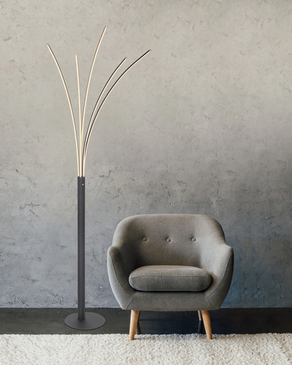 Podna svjetiljka BIZZY, LED, IP20, crna