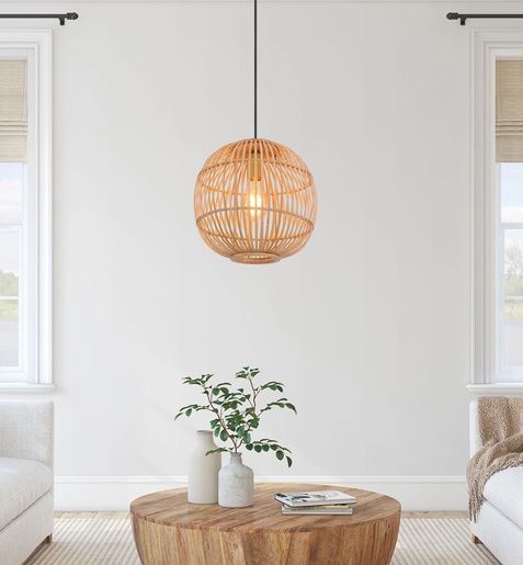 Viseća svjetiljka HILDEGARD, E27, IP20, smeđa