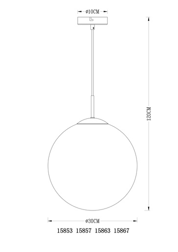 Viseća svjetiljka VARUS (Ø30 cm), E27, IP20, zlatna