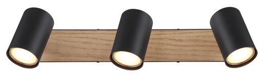 Stropni reflektor ROBBY (41x6x13,5 cm), IP20, crna