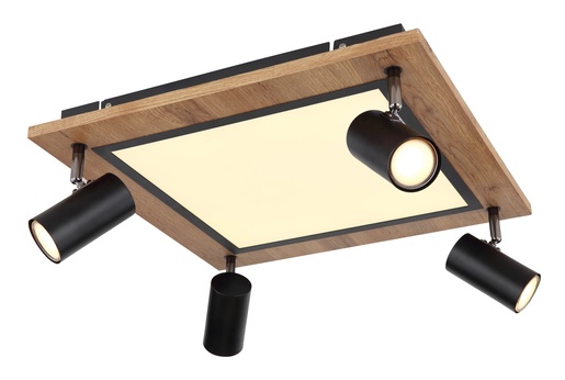 Stropna LED svjetiljka ULLA (45x45 cm), GU10, IP20, crna