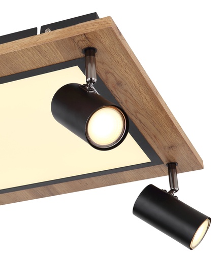 Stropna LED svjetiljka ULLA (45x45 cm), GU10, IP20, crna