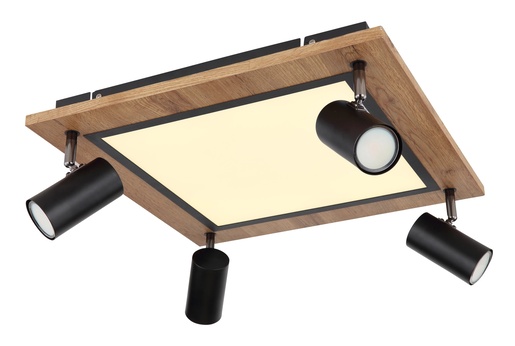 Stropna LED svjetiljka ULLA (45x45 cm), GU10, IP20, crna